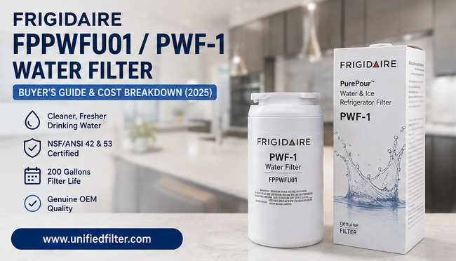 Frigidaire Genuine FPPWFU01 Refrigerator Water Filter Replacement Pack (PWF-1)