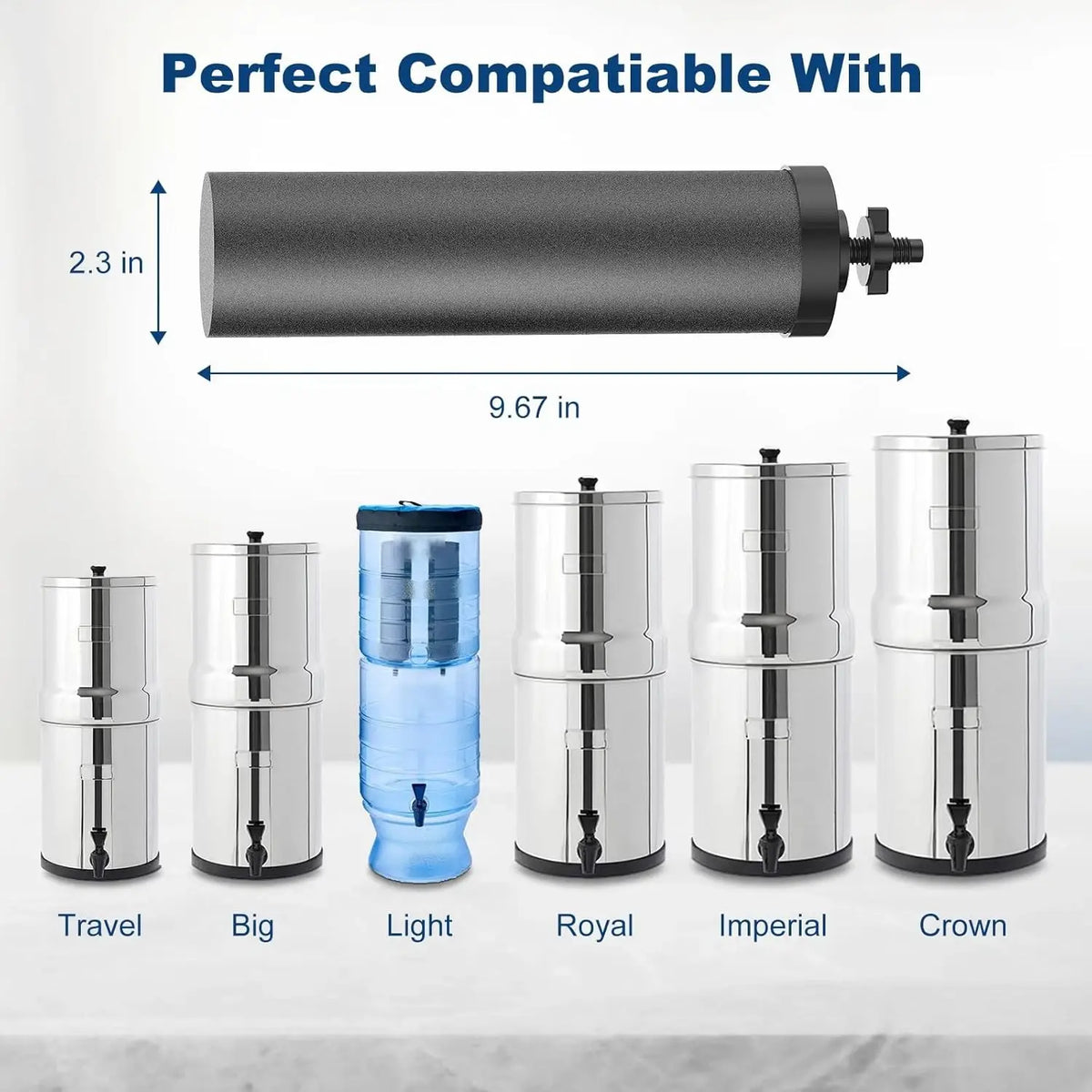 Black Berkey BB9-2 Replacement Water Filter Elements (Set of 2)