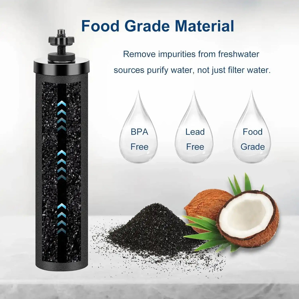 Black Berkey BB9-2 Replacement Water Filter Elements (Set of 2)