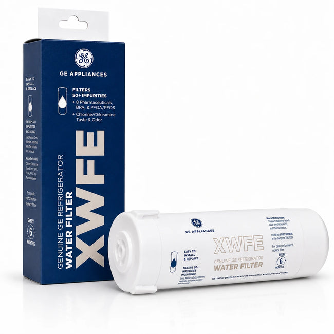 GE XWFE Refrigerator Water Filter, Genuine Replacement Filter (With RFID Chip) – Replaces XWF