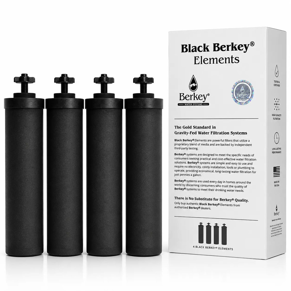 Black Berkey BB9-2 Replacement Water Filter Elements (Set of 2)