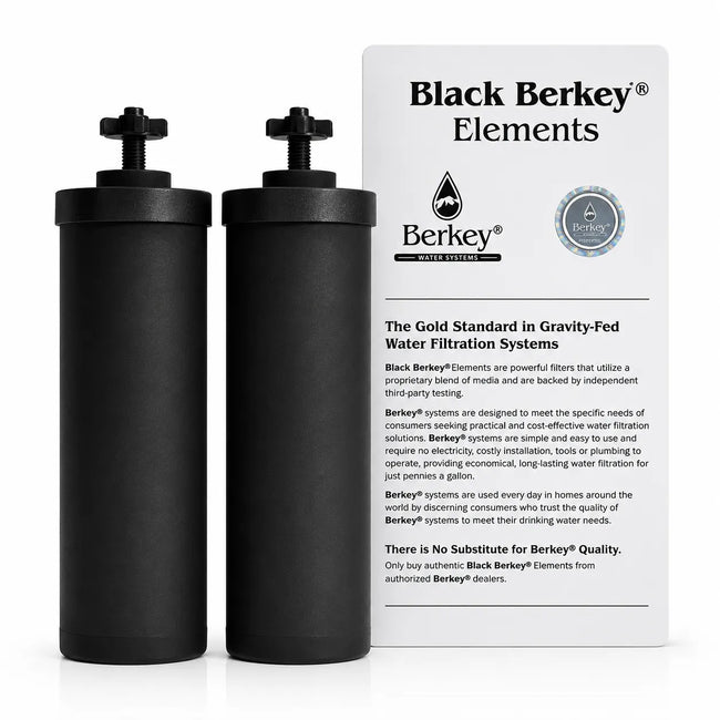Black Berkey BB9-2 Replacement Water Filter Elements (Set of 2)