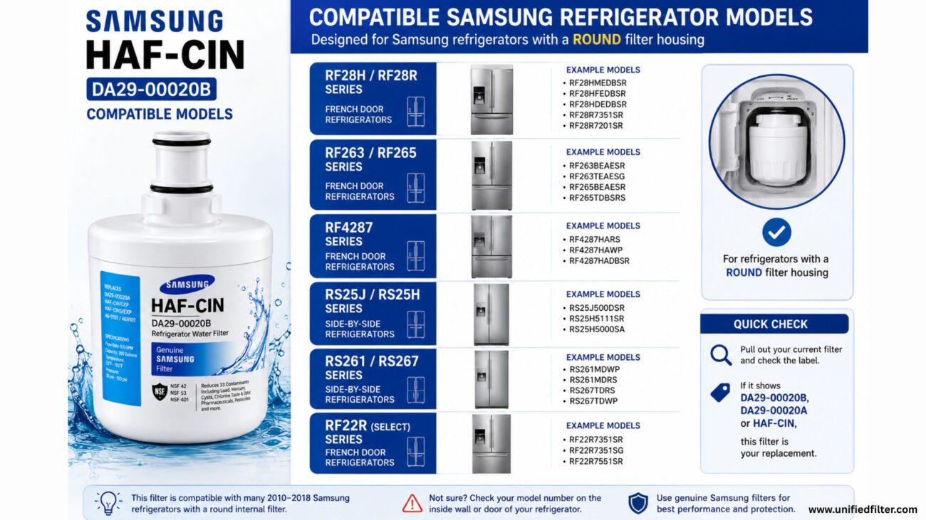 Samsung HAF-CIN Refrigerator Water Filter | DA29-00020B Guide, Models & Replacement 4 How to Replace the Samsung HAF-CIN Water Filter